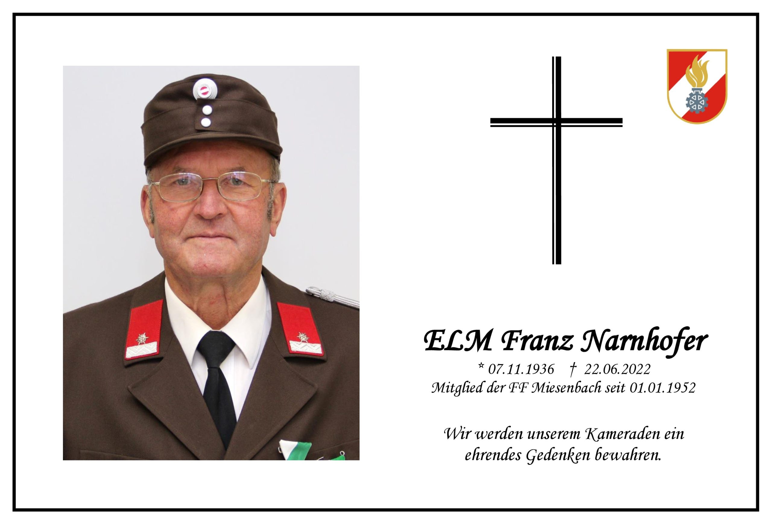ELM Franz Narnhofer ist verstorben