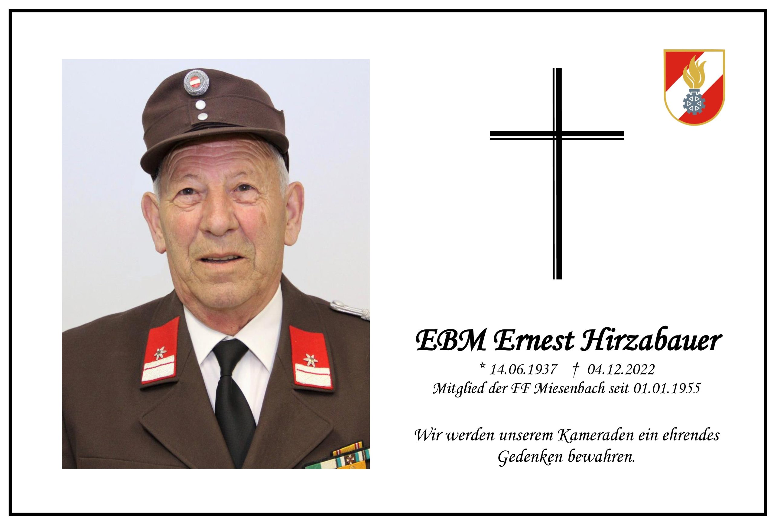 EBM Ernst Hirzabauer ist verstorben